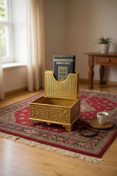 UCR HOME Storage Box Prayer Mat Quran Set Dowry Gift Plastic Decorated Boxed Footed