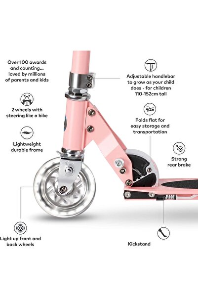 Micro Scooters | Micro Sprite LED Children's Scooter SA0235| Handlebar Adjustable | Front Suspension