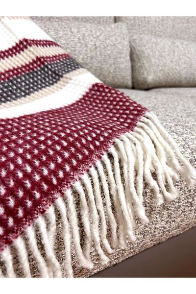 Merinos Scottish Blanket Tv Blanket 130*170 cm Cunda Red Inka Blue Custom Size Cotton Knee Blanket Shawl
