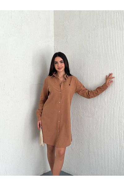 JESSE STORY ROCHIE TUNICĂ ȘI CĂMĂȘĂ DE IN FEMEI DETAIL DE BRODAT ȚESĂTURĂ 100% BUMBAC