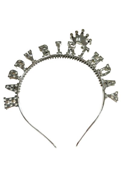 fustite cu luminite Silver Birthday Headband