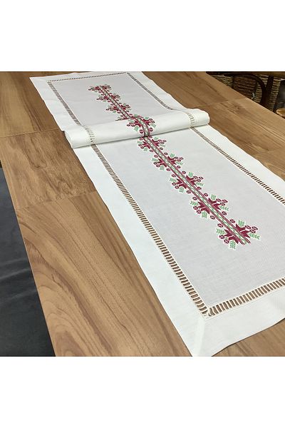 OYA home Hand Embroidered Appliqued Runner -45 X 150 cm