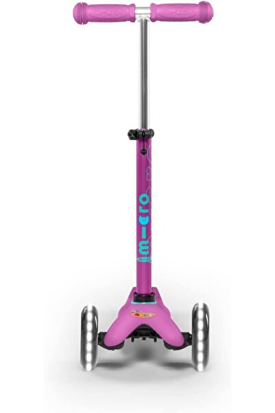 Micro Scooters - Mini Deluxe Lavender with LED Wheels MMD150 |Adjustable Handlebar |3 Wheels |Max Lo