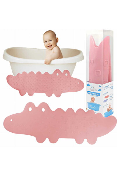 Bocioland Covoras de baie, Antiderapant, Cu ventuze, Silicon, 33 x 90 cm, Cro...