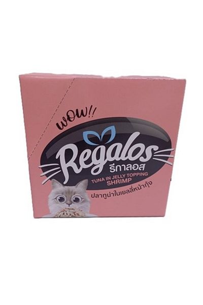 regalos Regalus Wet Food for Adult Cats with Tuna in Jelly and Shrimp Flavor 12 Sachets