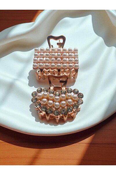 GALATA GIFT Set de agrafe de păr cu pietre și perle, agrafe pentru femei, din...