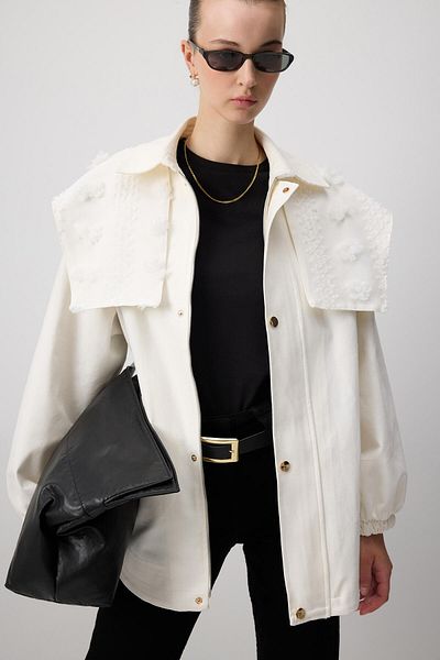 Touché Privé Flower Lace Gabardine Jacket