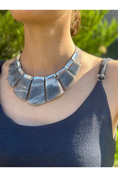 Gönülden Tasarım Akitma Patterned Women's Necklace 12 cm