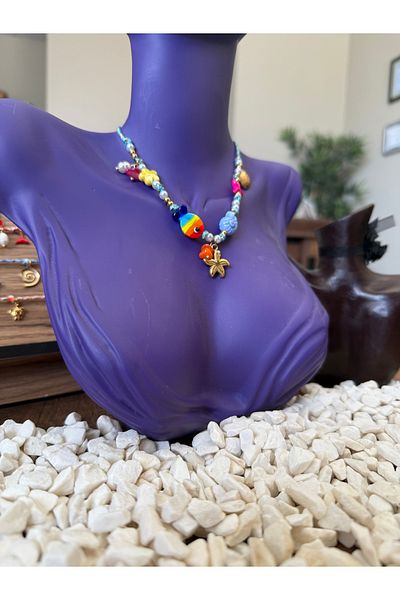 DGK COLLECTİON Summer Necklace Can Fall in Love, Metal Parts Are Steel