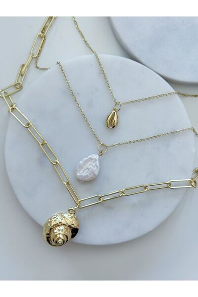 CHARMLUCKY 3LÜ KABUK KOLYE KOMBİNİ