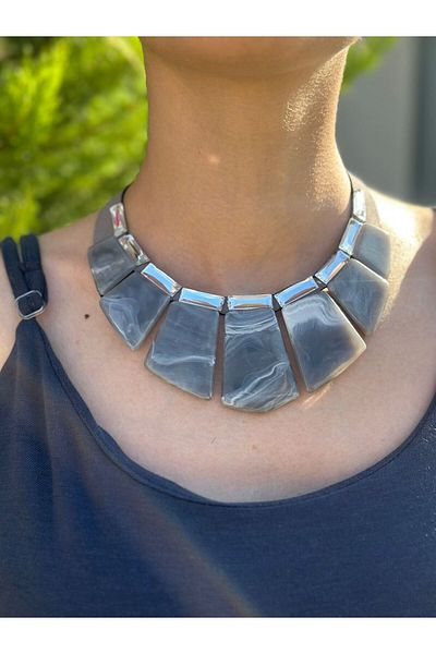 Gönülden Tasarım Akitma Patterned Women's Necklace 12 cm
