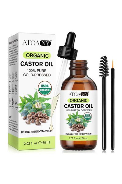 NOVA KISS Ulei de ricin, 100% pur, extravirgin, fără hexan, 60 ml
