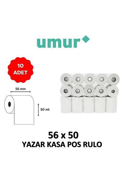 Umur Cash Register Pos Roll 56mm X 50Mt - 10 Pieces