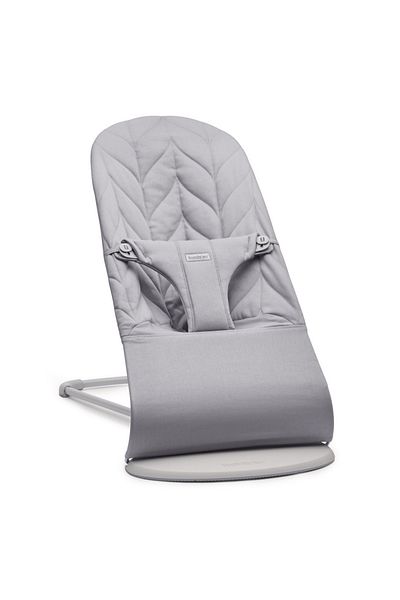 BabyBjörn Balansoar Babybjorn - Bliss gri deschis, din material matlasat, cu aspect delicat de petale