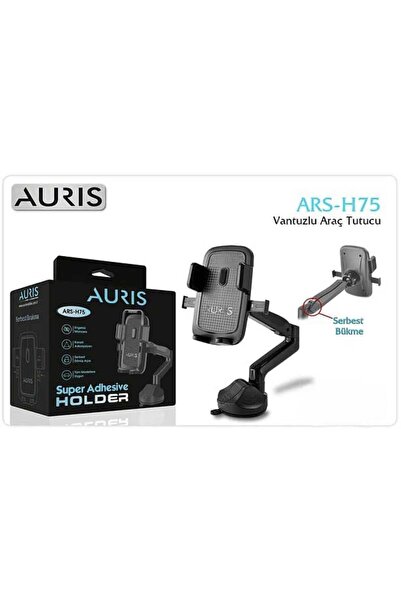 Auris ars-h75 Vantuslu Katlanabilir 360° Döner Başlıklı Araç Içi Telefon Tutucu