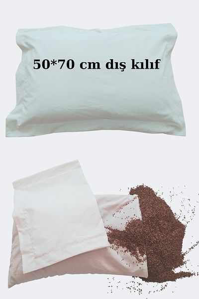 LAPENTA Sleep Pillow with Buckwheat Shell Filling for Snoring and Neck Pain