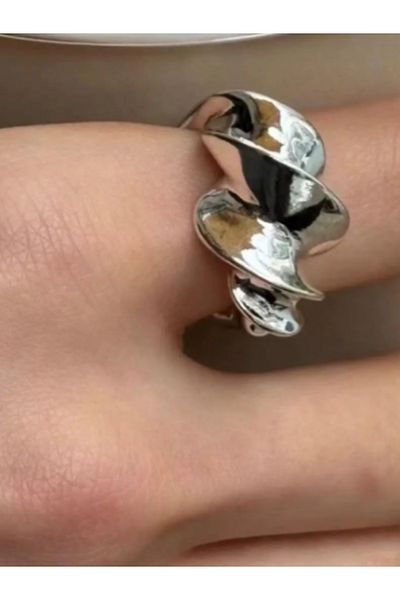 ZUCA Silver Steel Auger Ring