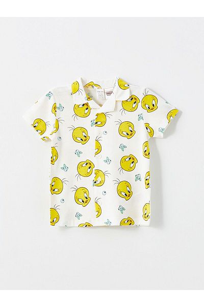 LC Waikiki LCW baby Polo Collar Tweety Printed Baby Girl Pajama Set