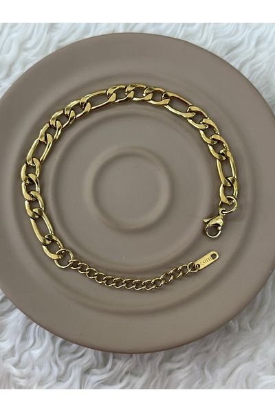 BY YASİN TOPÇU Figaro Model Steel Bracelet