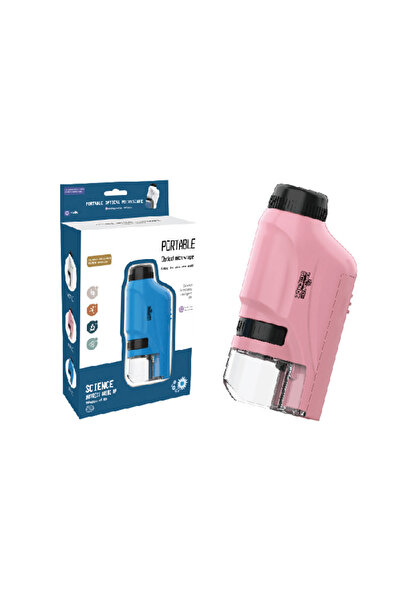 silabor Tek Parça Taşınabilir Mikroskop Oyuncak Mini Deney Cihazı Çocuklar İçin Cep Mini Eğitim Mikroskobu