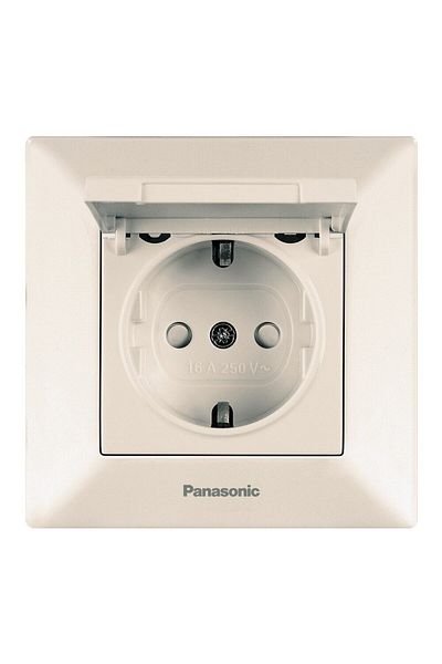 PANASONIC PRIZA SCHUKO CU CAPAC ARKEDIA PANASONIC BEJ