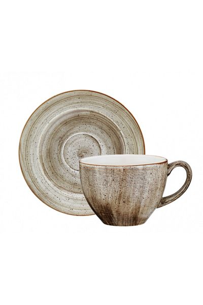 Bonna TERRAIN Porcelain cup and saucer 230ml (ATR RIT 01CFT)