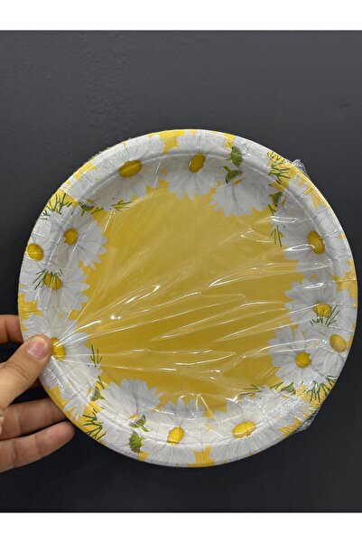 Adana Pasta Malzemeleri TABAK KARTON PAPATYA TEMALI 8 ADET