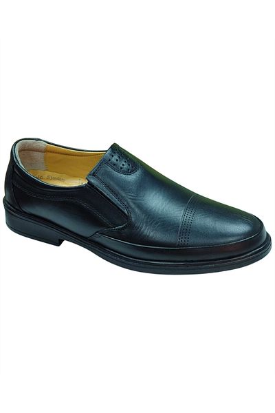 Serhan Ayakkabı Serhan Shoes 07-L1 Men's Black (40-44) Leather Comfort Shoes