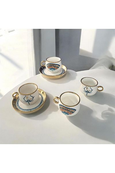 partridge store Porcelain Coffee Cup Set of 6