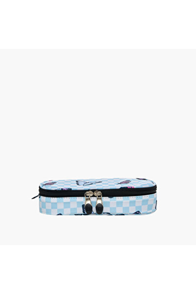 ST Right St.Right Butterfly Print Pencil Case with Zip Closure