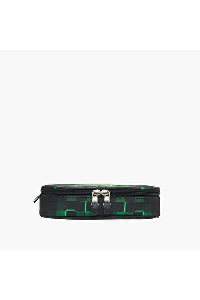 ST Right St.Right Pixel Game Print Pencil Case with Zip Closure