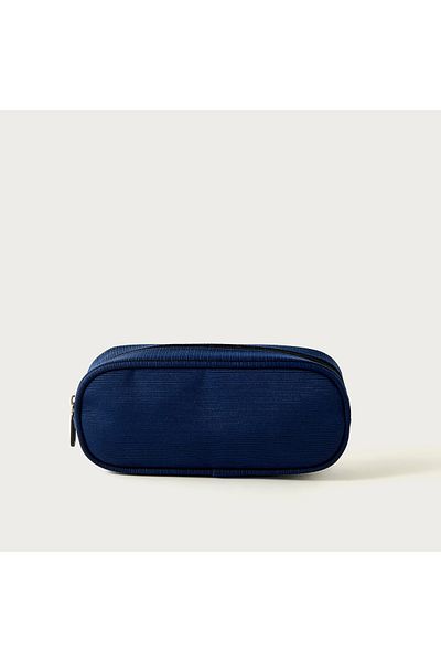 Lifestyle Solid Pencil Pouch with Zip Closure