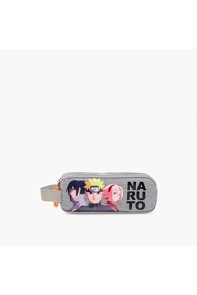 NARUTO Print Pencil Pouch with Zip Closure