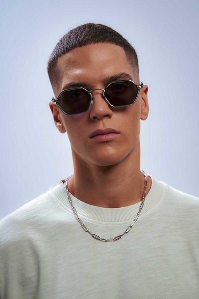 Bilge Karga Vhalen Silver Black Men's Sunglasses