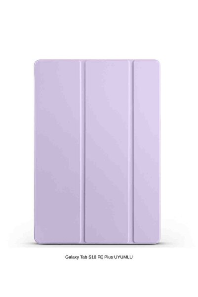 Fuchsia Galaxy Tab S10 FE Plus Uyumlu 13.1" Katlanabilen Standlı Smart Cover Akıllı Tablet Kılıfı