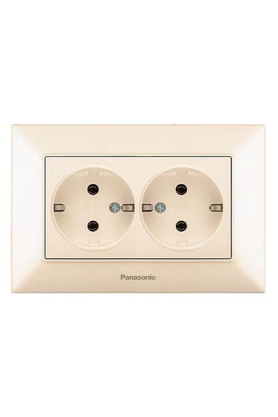 PANASONIC Double Socket 16A 250V Arkedia Slim Beige