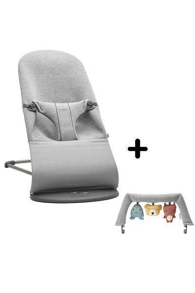 BabyBjörn BabyBjorn Bliss Baby Rocker with Toy Bar, Light Grey 3D