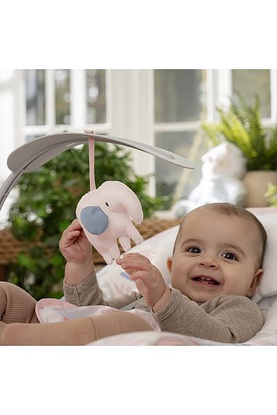 Ingenuity - Balansoar și scaun balansoar 3 în 1 roz, confortabil, roz