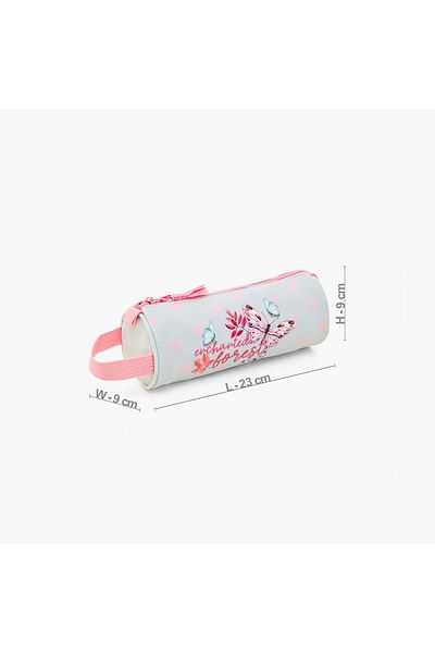 Roll حقيبة أقلام مطبوعة على شكل طريق مع سحاب للإغلاق