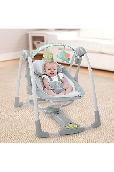 Ingenuity - Balansoar portabil Swing 'n Go™ - Hugs & Hoots™