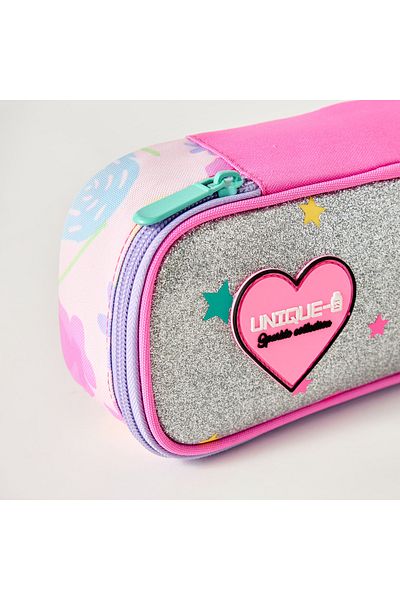 Unique Cat Print Pencil Case with Zip Closure