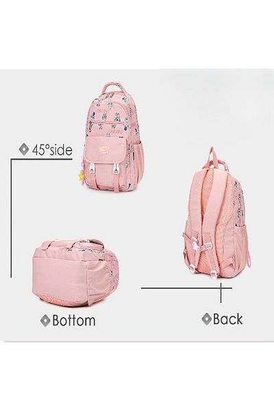Chrisbella Labubu Print Cartoon School Backpack – Waterproof Lightweight Multi-Pocket Unisex Bag