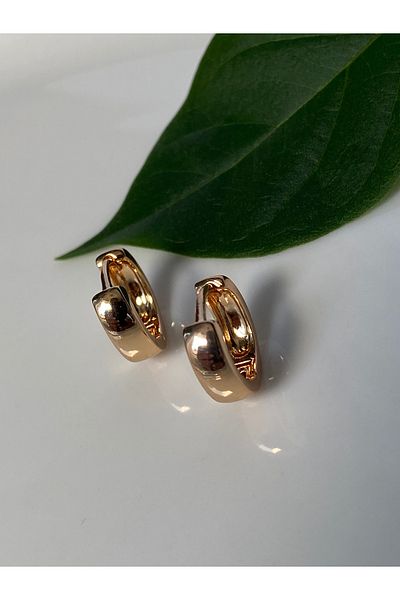 kurukafagift Steel Ring Rose Gold Color Double Earrings