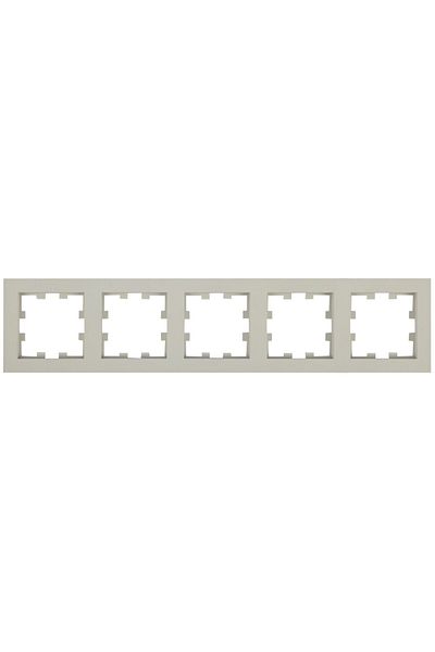 PANASONIC 5-Module Horizontal Frame Karre Plus 55 Soft Touch Sandstone