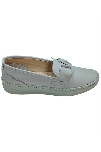 Frida 2044 Women's Beige (37-41) Leather Buckle Comfort Shoes