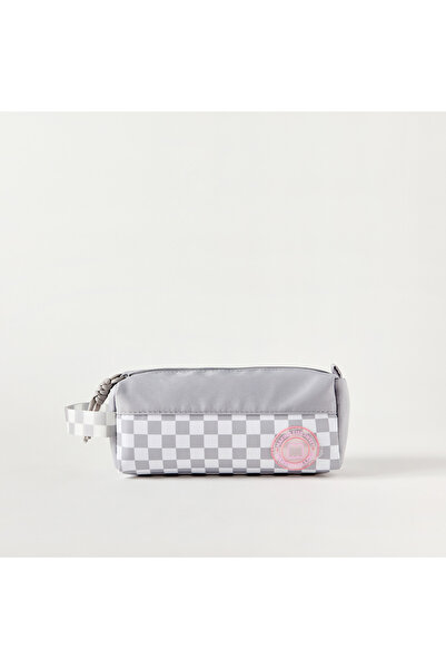 Marshmallow Panelled Pencil Case with Zip Closure