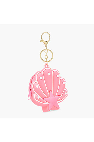 Lifestyle سلسلة مفاتيح على شكل حقيبة صدفية مع خطاف جراد البحر