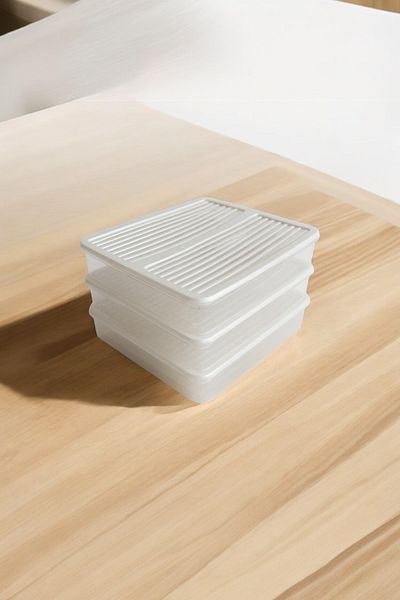 UCR HOME Refrigerator Organizer Storage Container Set Air Tight Suitable for Freezer 3 Pieces 2.5 L