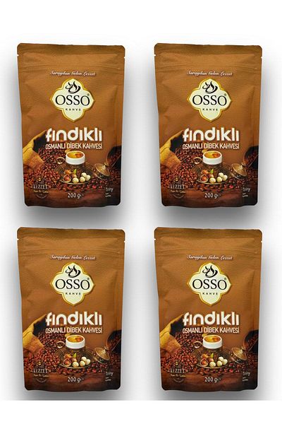 Osso 4-Piece Hazelnut Ottoman Dibek Coffee (4X200=800Gr)