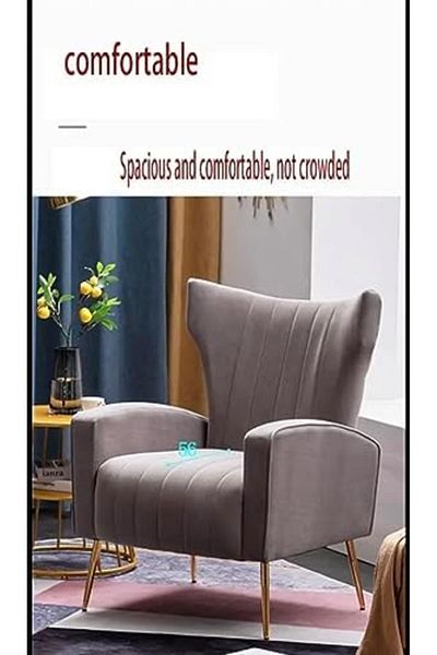 MAPLE HOME DECORATION كرسي بذراعين بتصميم عصري جديد لغرفة المعيشة (أزرق)